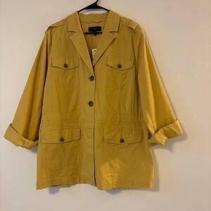 Talbots Mustard Utility Jacket 1X NWT Retails $159